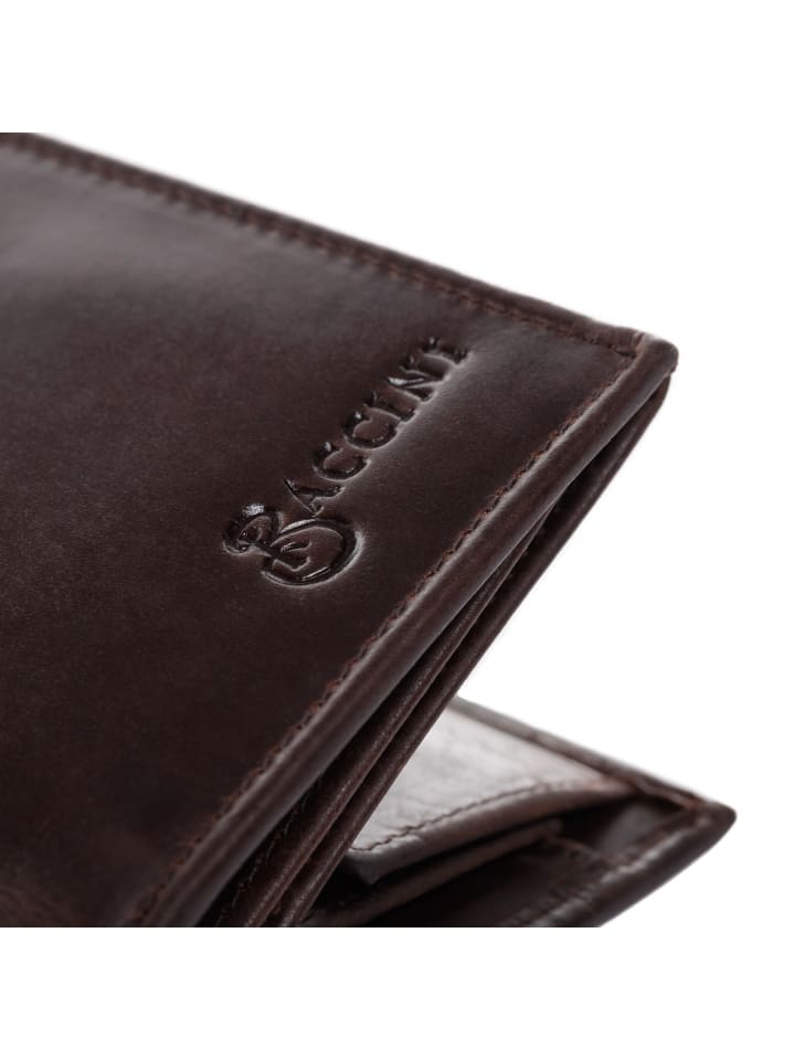 BACCINI Leder-Geldbörse echt Leder Geldbeutel handgefertigt Portemonnaie JAN in braun günstig kaufen onesize