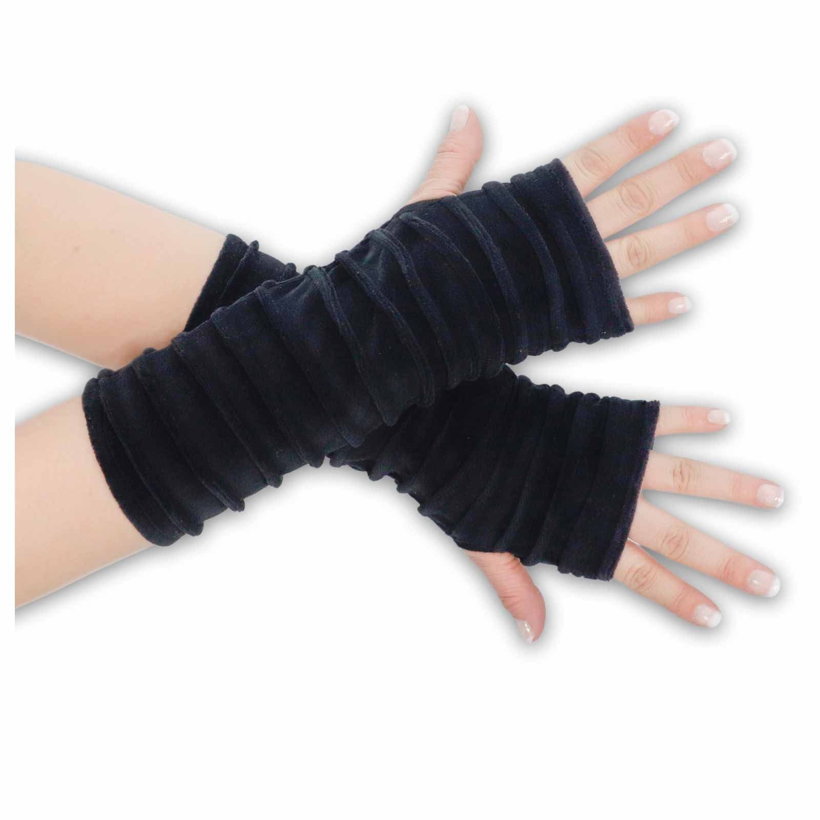 KUNST UND MAGIE Armstulpen Kunst und Magie Samt Armstulpen Stulpen Handwärmer Handschuhe Boho