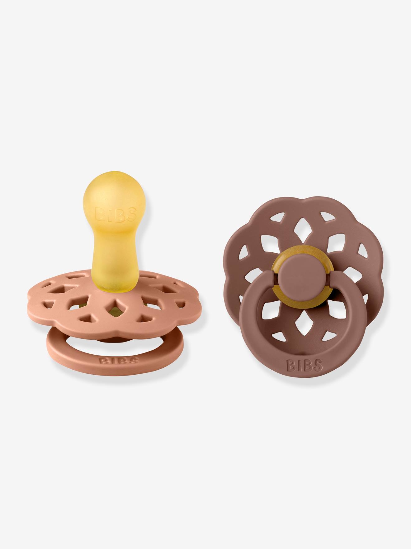 Bibs 2er-Pack Beruhigungssauger BOHÈME BIBS, Gr. 2 (6-18 Monate) - beige+gelb