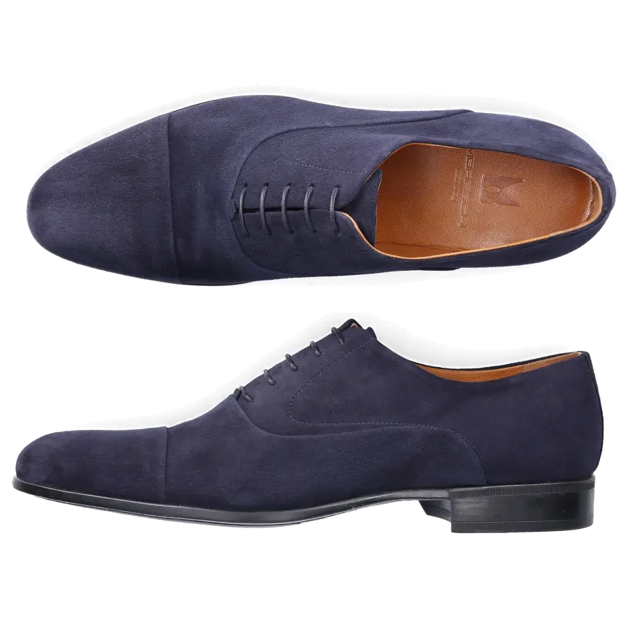 Moreschi - Businessschuhe Oxford 1220 Veloursleder - blau