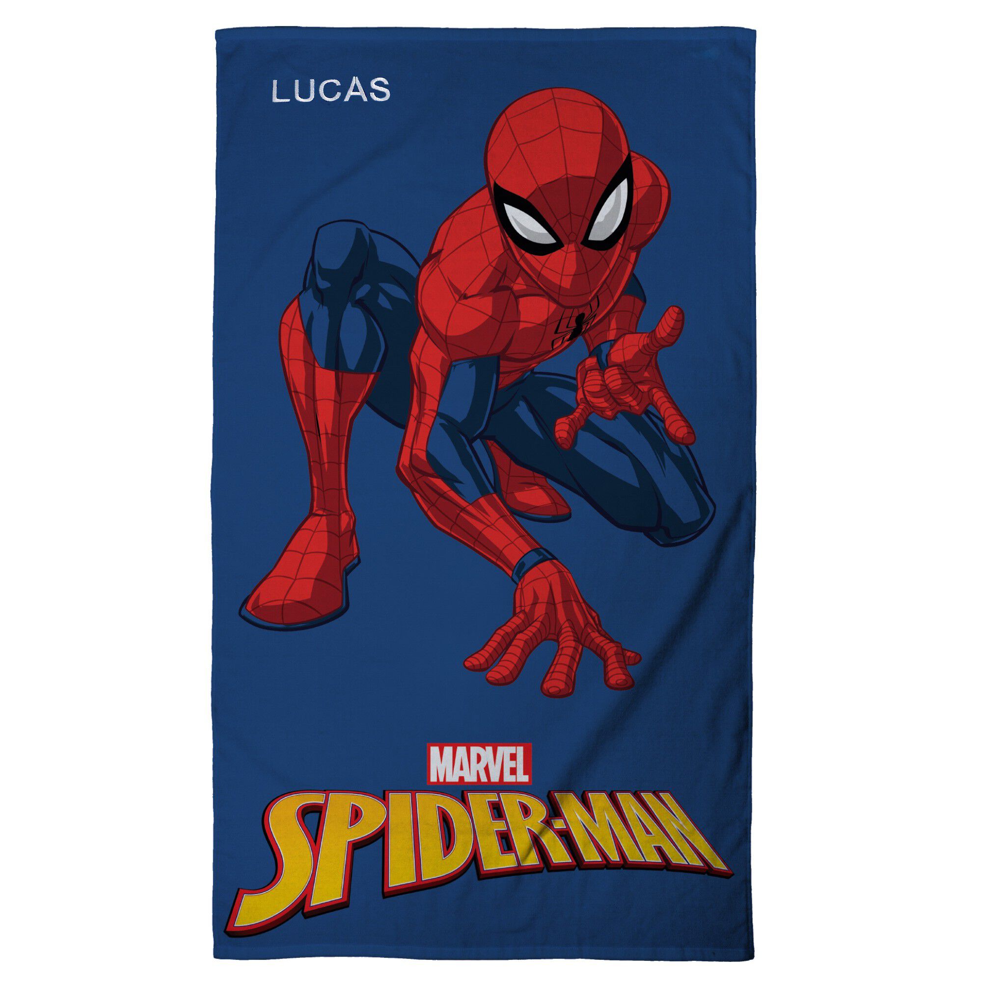 Drap de plage enfant Spiderman personnalisé éponge velours coton