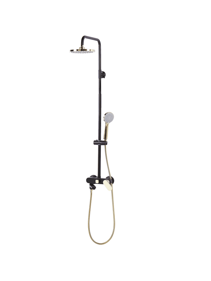 Beliani Wannenarmaturen GURARA in Schwarz/Gold - (W) 23 x (H) 83 x (L) 36 cm günstig kaufen onesize