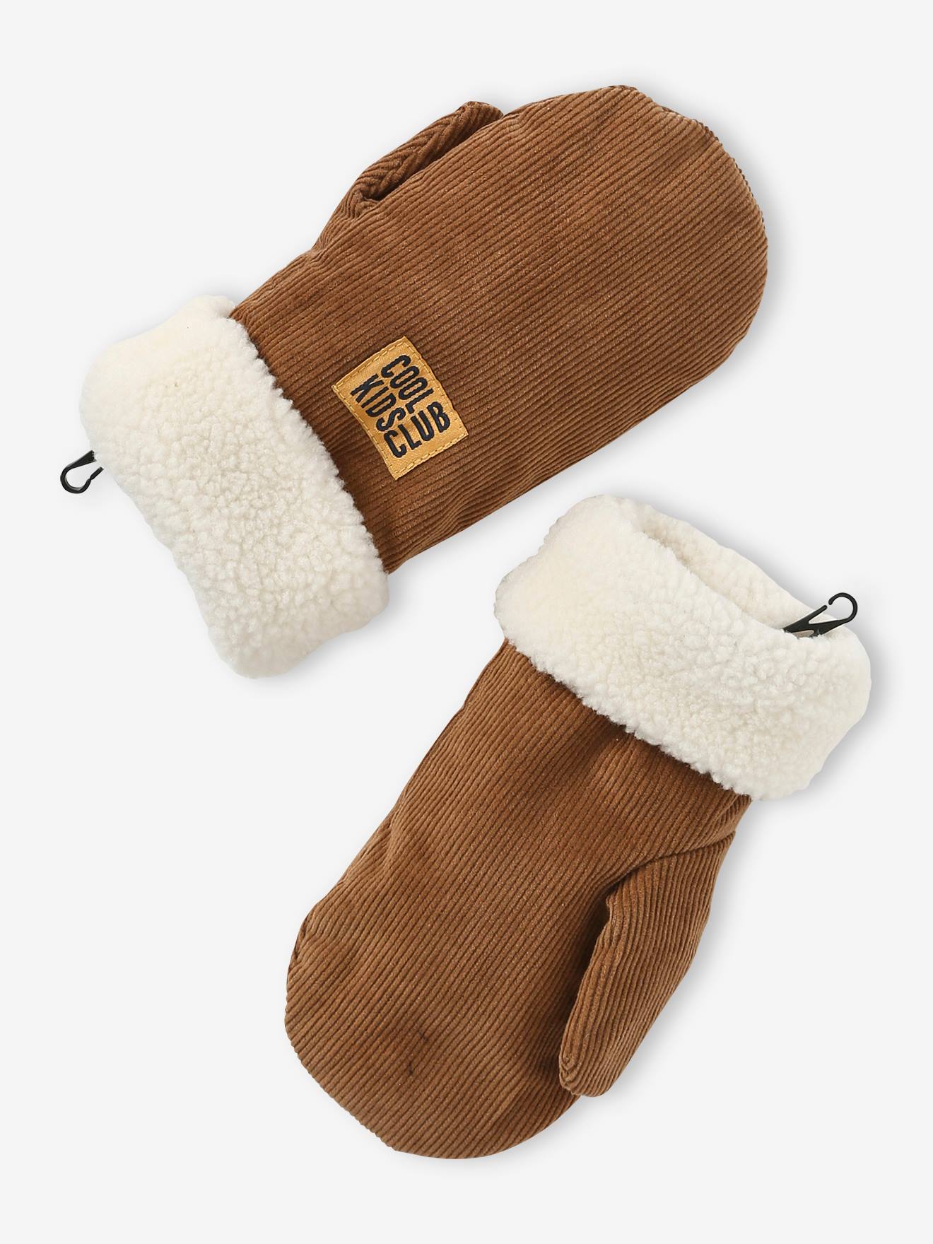 Vertbaudet Gefütterte Jungen Fäustlinge - beige
