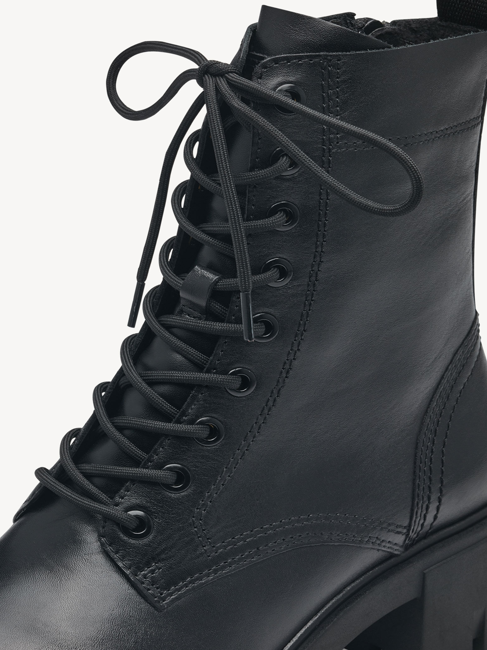 Bottine en cuir - noir