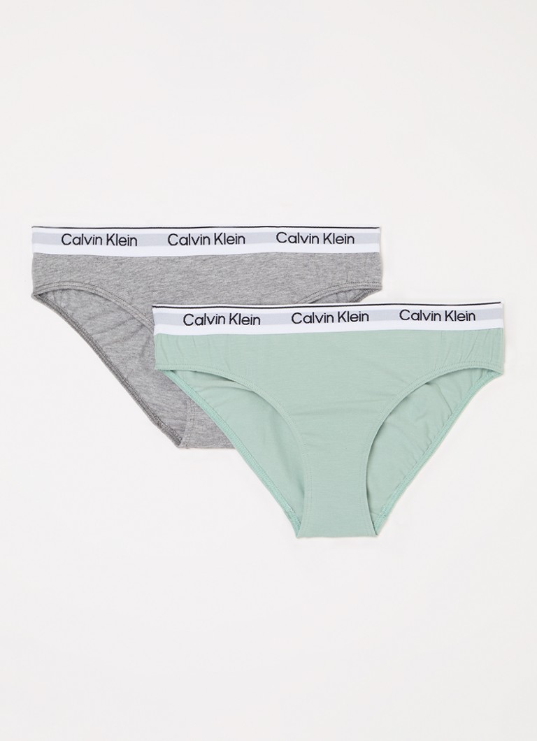 Cuecas Calvin Klein com faixa com o logotipo, pacote com 2 unidades