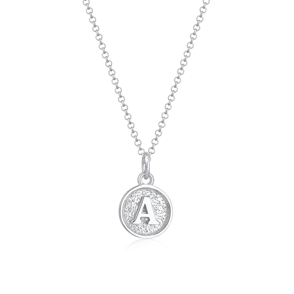 Elli Elli Collier Lettre A Pendentif Basic Collier Femme - (925/1000) Argent Bijoux