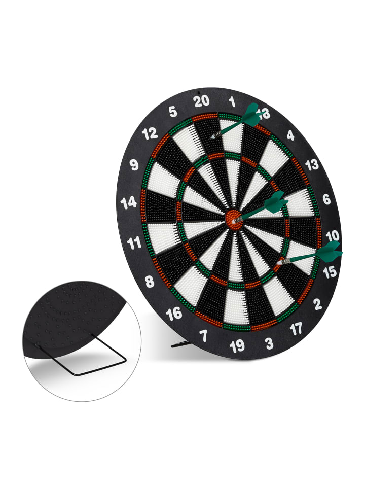 relaxdays Dartscheibe Softdarts in Schwarz/Weiß - Ø42 cm günstig kaufen onesize