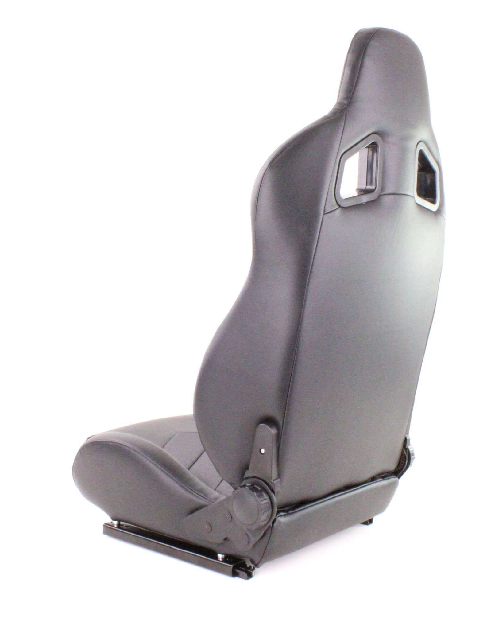 Tenzo-R Gaming-Stuhl Sportsitz Spielekonsole PC Sim Racing Schwarz mit Laufschienen, für den Einsatz in Sim Rig