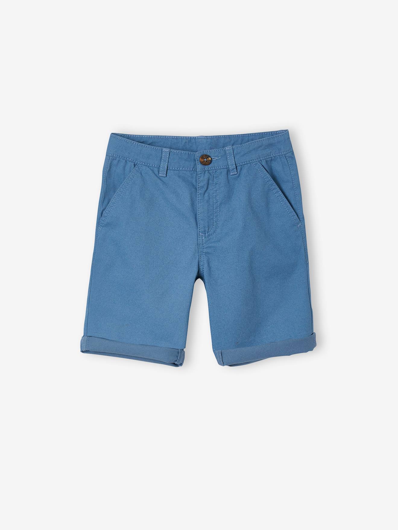Bermuda chino garçon bleu