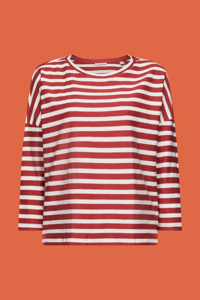 Gestreiftes Baumwoll-T-Shirt