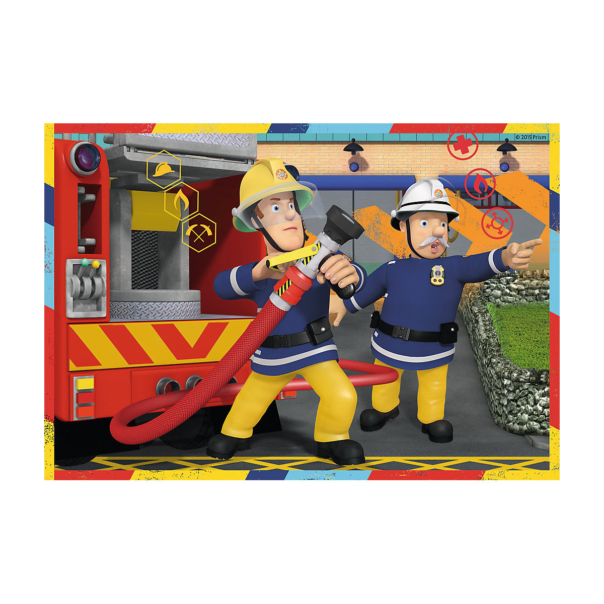 2er Set Puzzle, je 12 Teile, 26x18 cm, Feuerwehrmann Sam