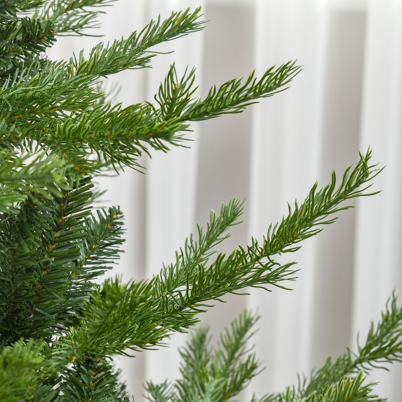 HOMCOM 180 cm Weihnachtsbaum Künstlich Naturgetreu Dichte Zweige mit 1942 Astspitzen realistisches Aussehen Grün