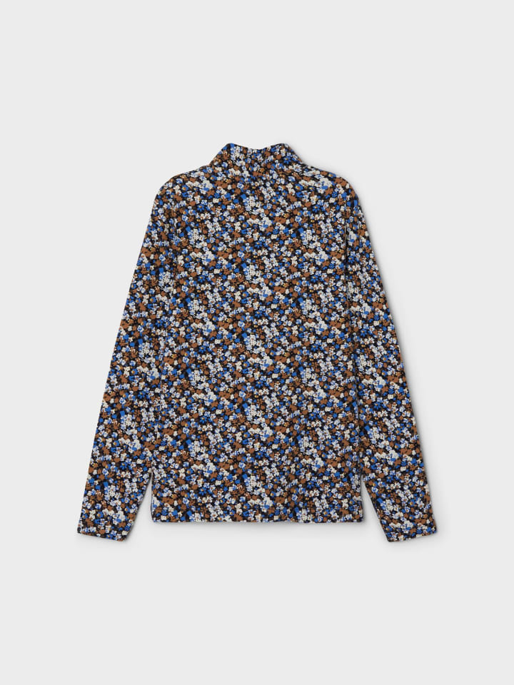 name it Dünnes Langarm Shirt Jersey Blumen Top Oberteil NKFOLIBER in Braun günstig kaufen
