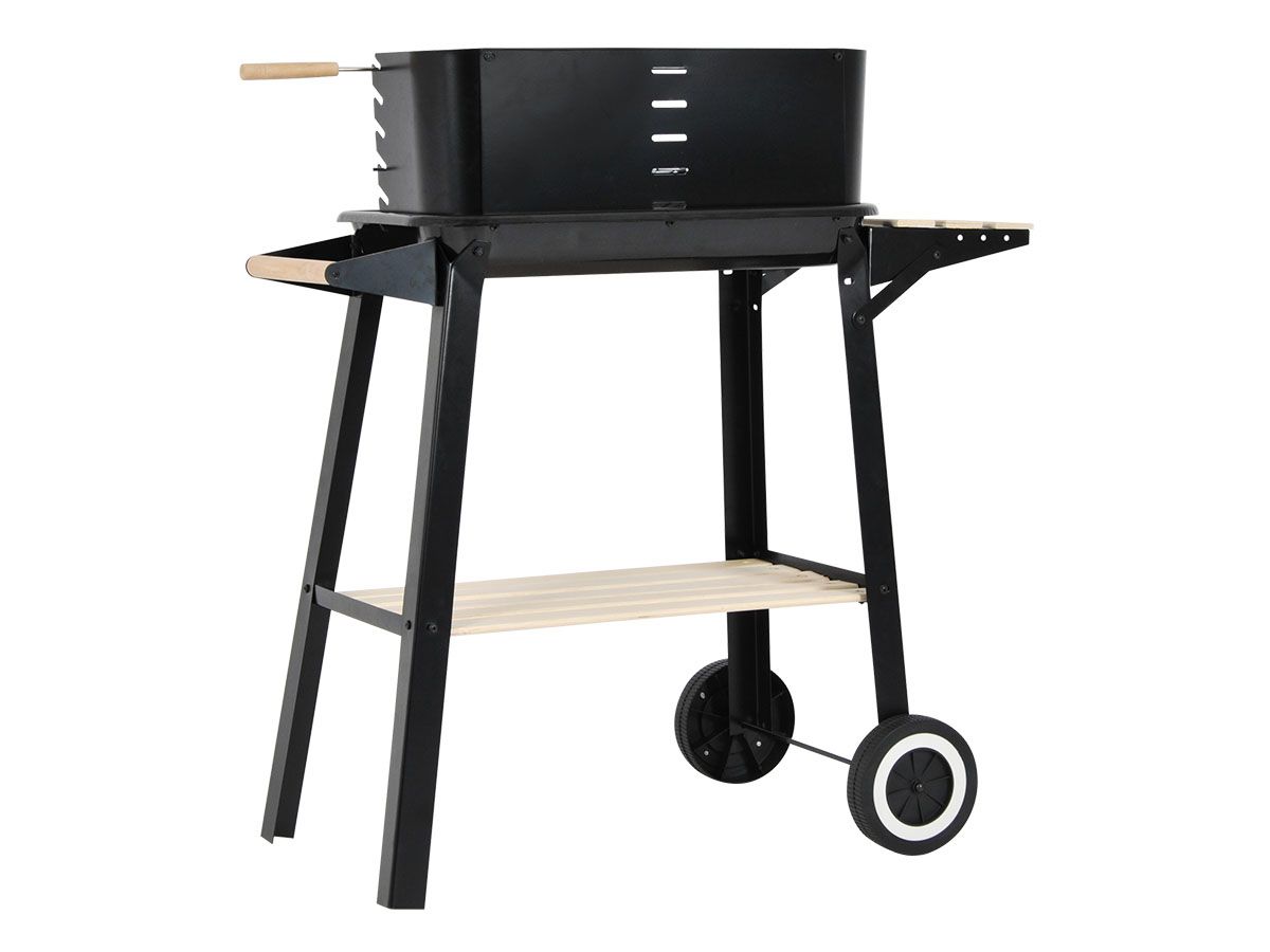 Rechteckiger Grill auf Rädern