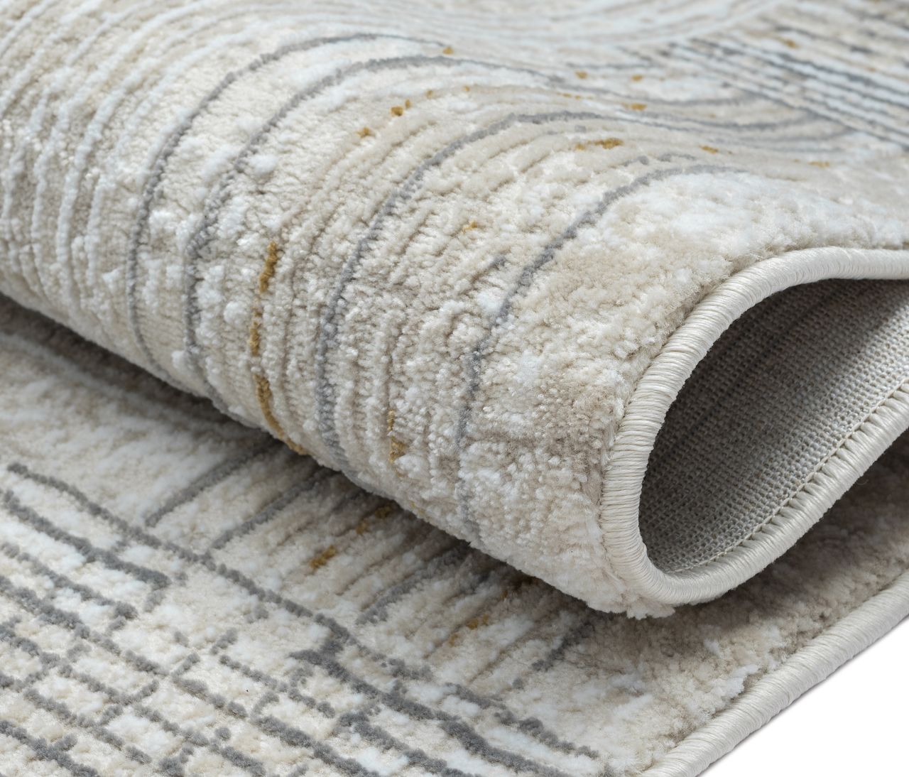 MyFlair Teppich Timeless Elegance , 80cm x 150cm, Farbe Beige, rechteckig, Florhöhe 10mm