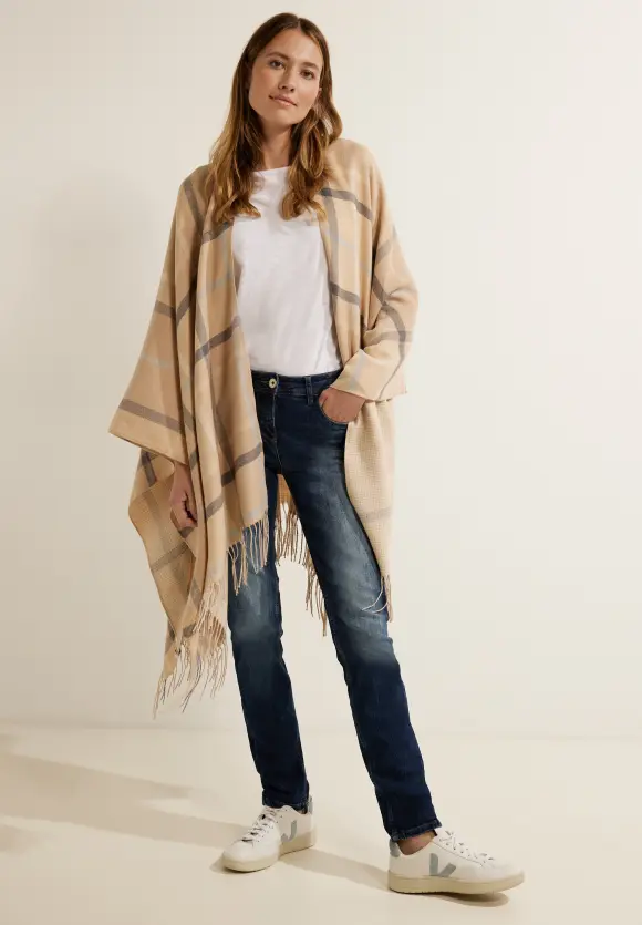 CECIL Kariertes Doubleface Cape