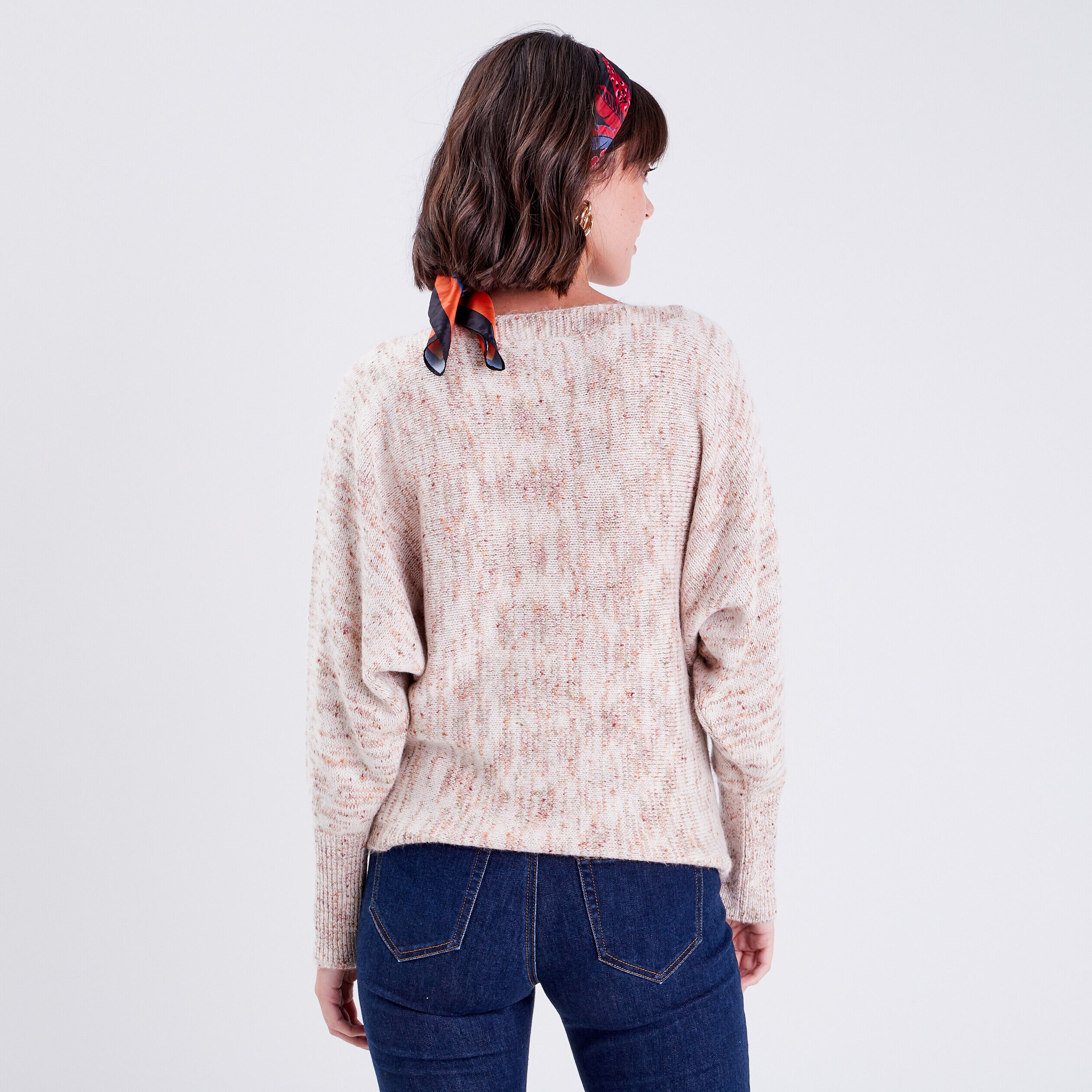 Pull manches papillons marron femme | Cache Cache