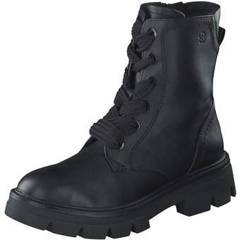 s.Oliver Schnür Boots in schwarz