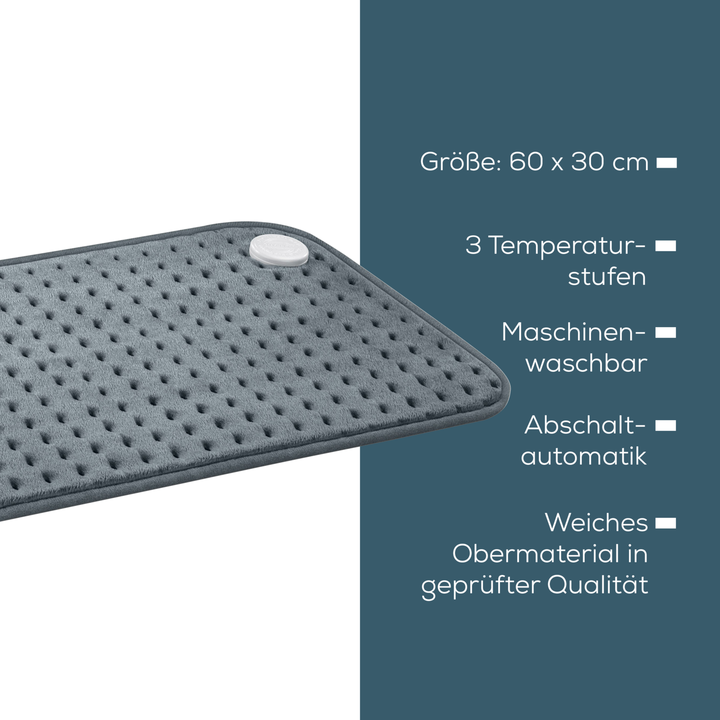 Beurer XXL Heizkissen HK 123 Cosy-Atmungsaktives Kuschel-Fleece Heizkissen im XXL-Format & 3 Wärmestufen
