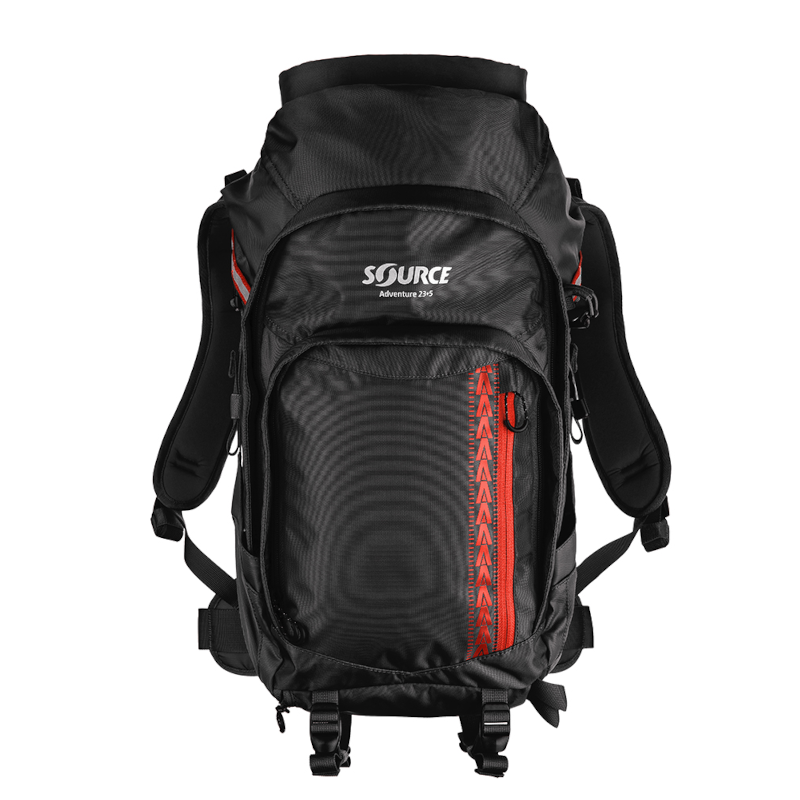Source Adventure Pack 23+5 Black/Fiesta Rucksack