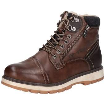 Tom Tailor Schnürstiefelette in braun