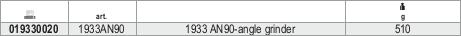 Beta 019330020 1933An90-Ugaona brusilica 510 g