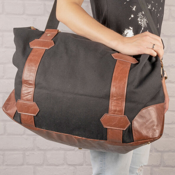 Canvas Weekender, schwarz