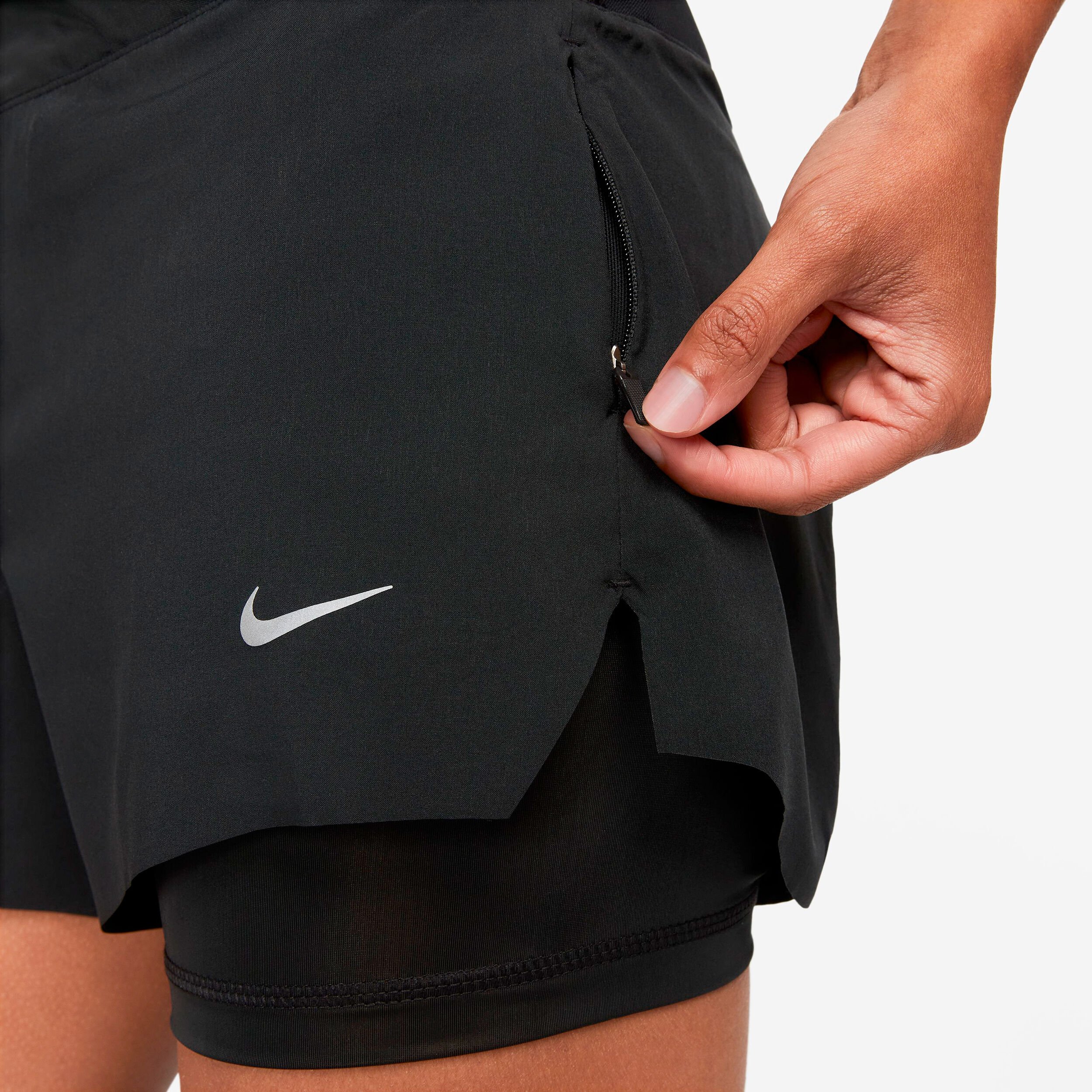 Dri-Fit Swift Mid-Rise 3in 2in1 Shorts Damen - Schwarz