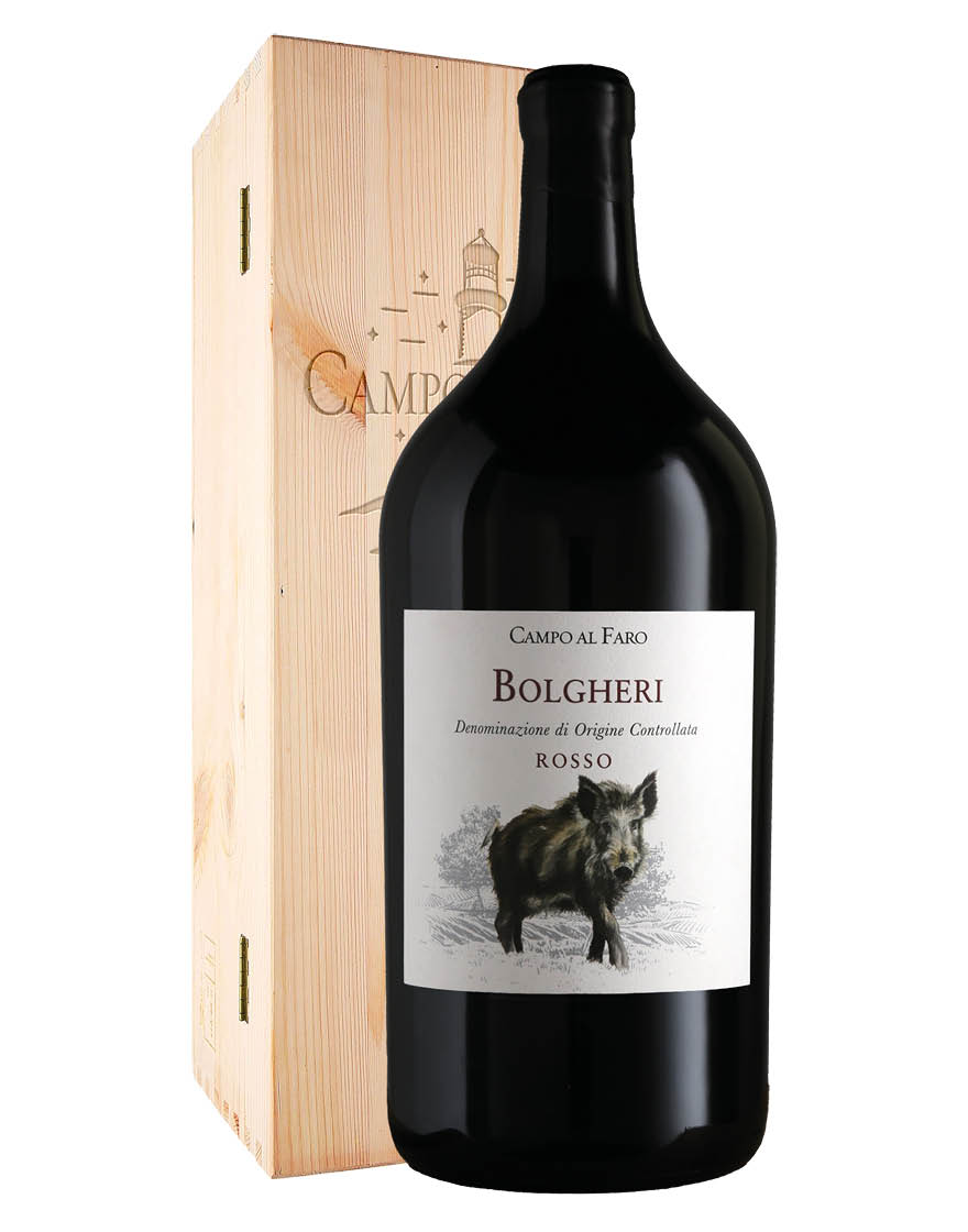 Bolgheri Rosso DOC 2022 Campo al Faro Jeroboam 3 ℓ, Caisse bois