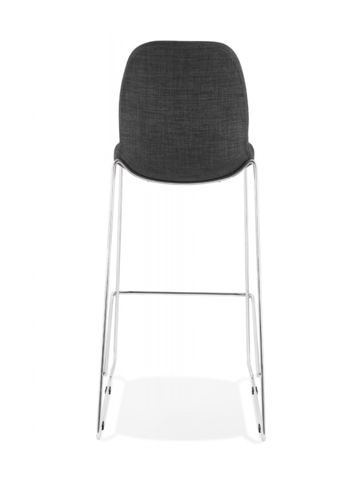 KADIMA DESIGN Barhocker mit Stoffsitz Dunkelgrau | Moderner Stil in Anthrazit-Silber günstig kaufen onesize