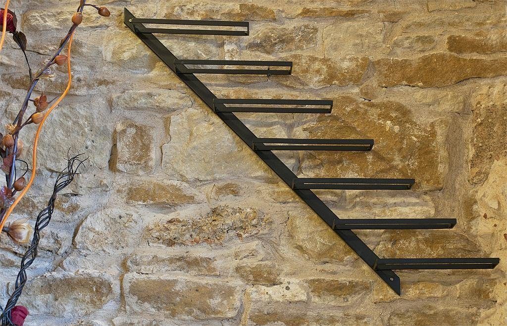 DanDiBo Weinregal DanDiBo Weinregal Metall Schwarz Diagon 100 cm Flaschenhalter Flaschenständer Wandregal