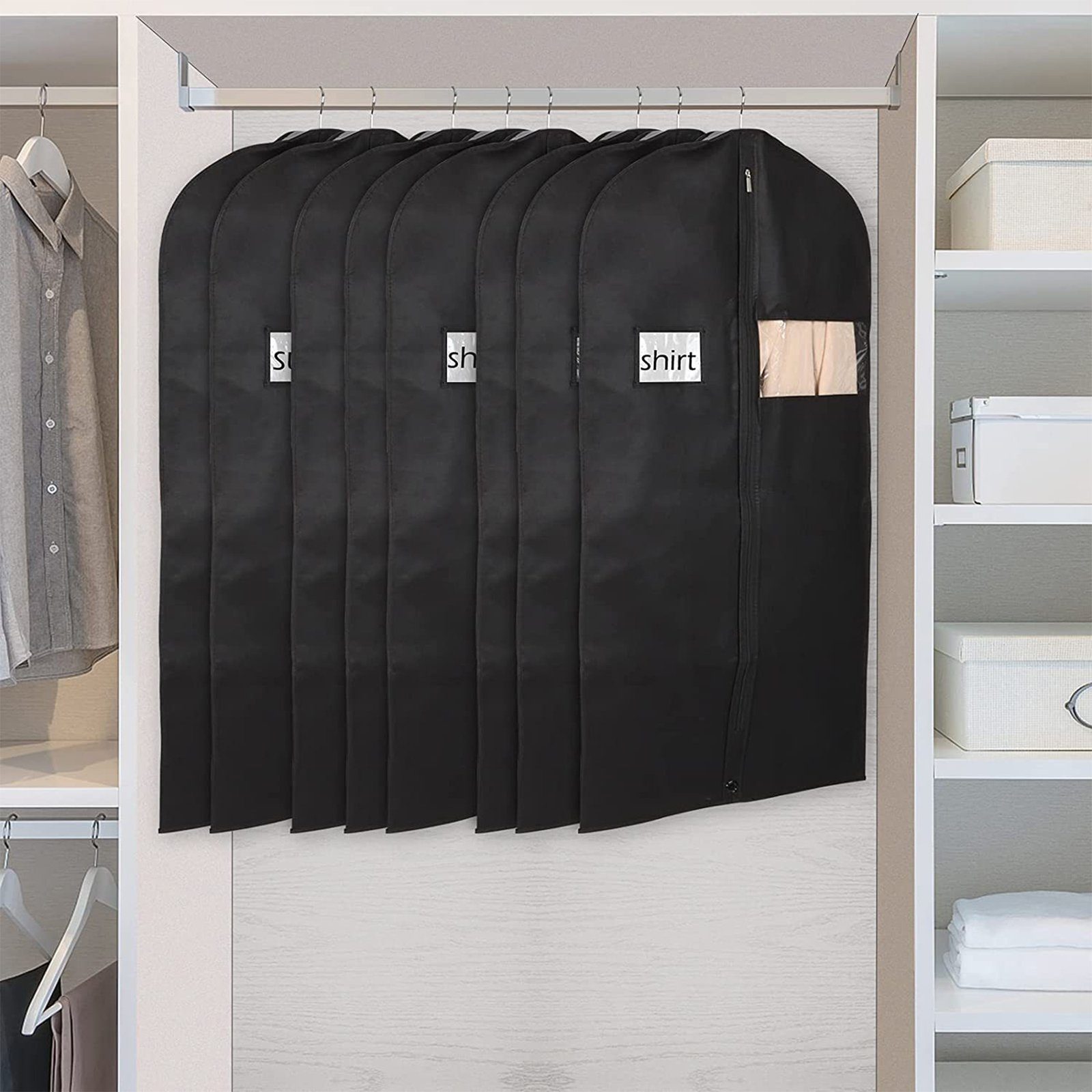 CALIYO Kleidersack Kleidersack Anzug 3 Stück Hochwertiger Kleidersäcke (3 St) für Anzüge Kleider Mäntel Sakkos Hemden Abendkleider Anzugsack