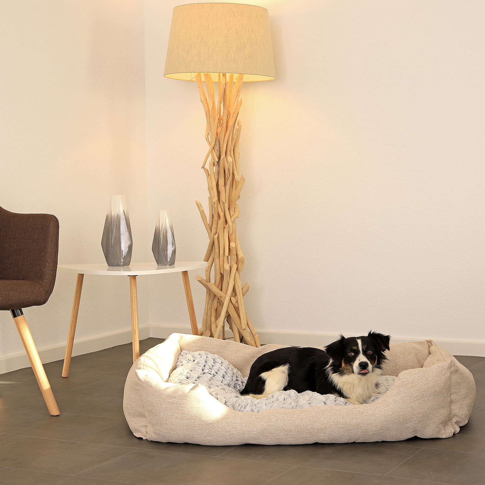 Lionto Hundebetten Lionto Hundebett mit Wendekissen meliert L