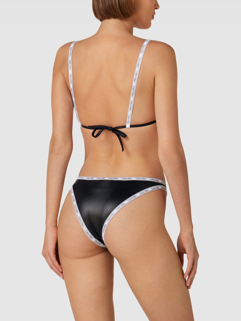 Bikini mit Label-Print Modell 'TRIANGLE' in schwarz