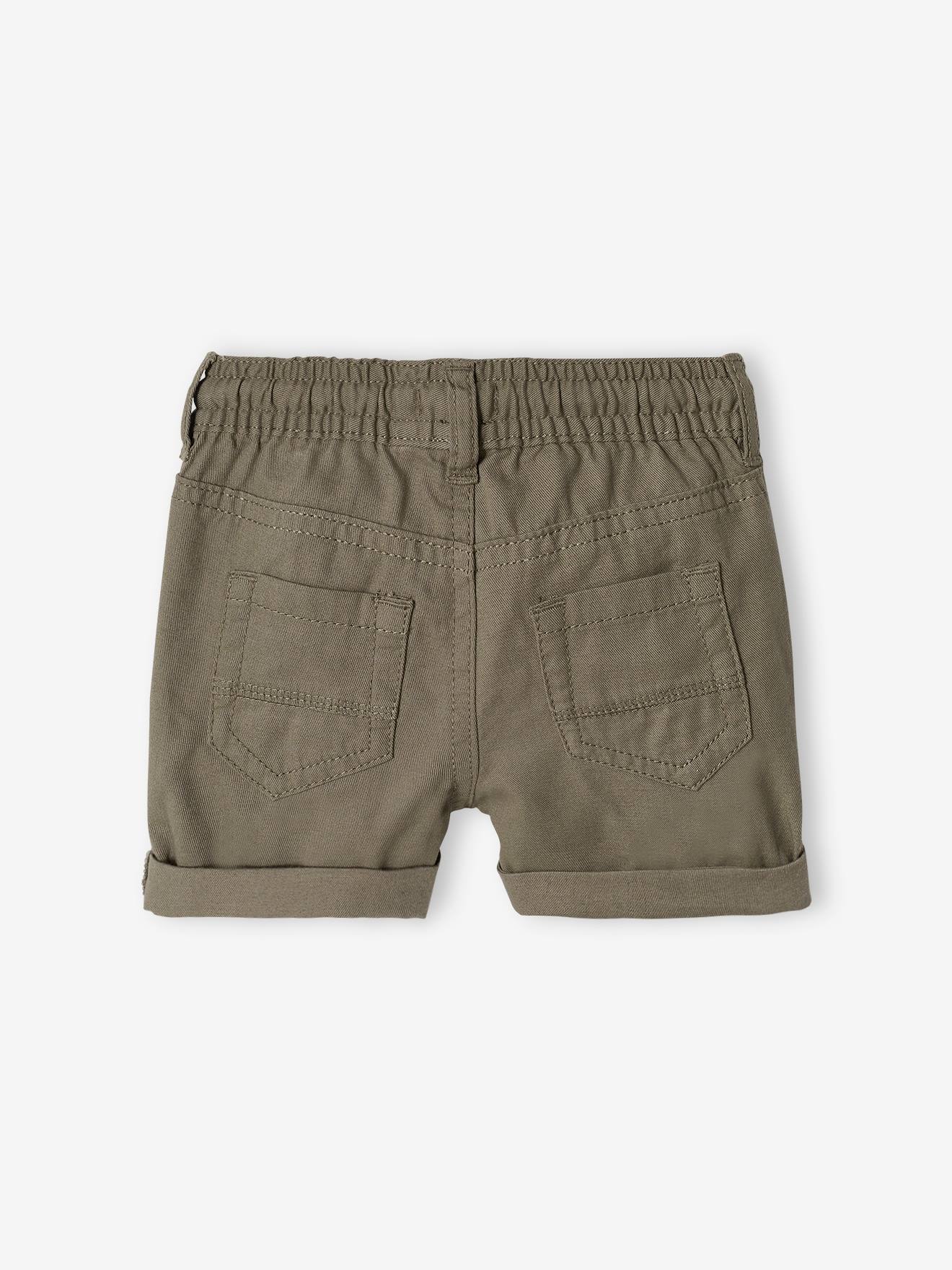 Short sergé taille élastiquée bébé garçon camel