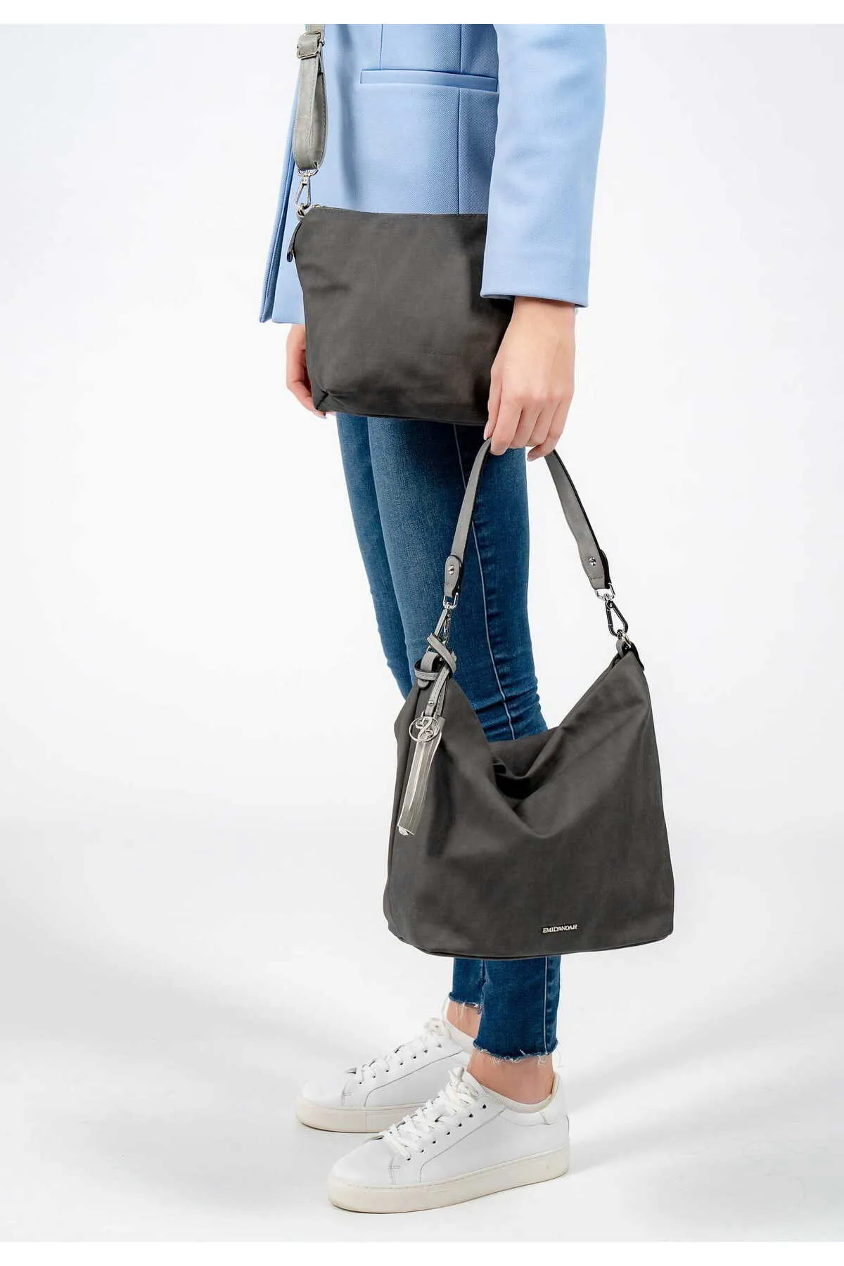 Emily & Noah  Handtasche - Grau - Unifarben