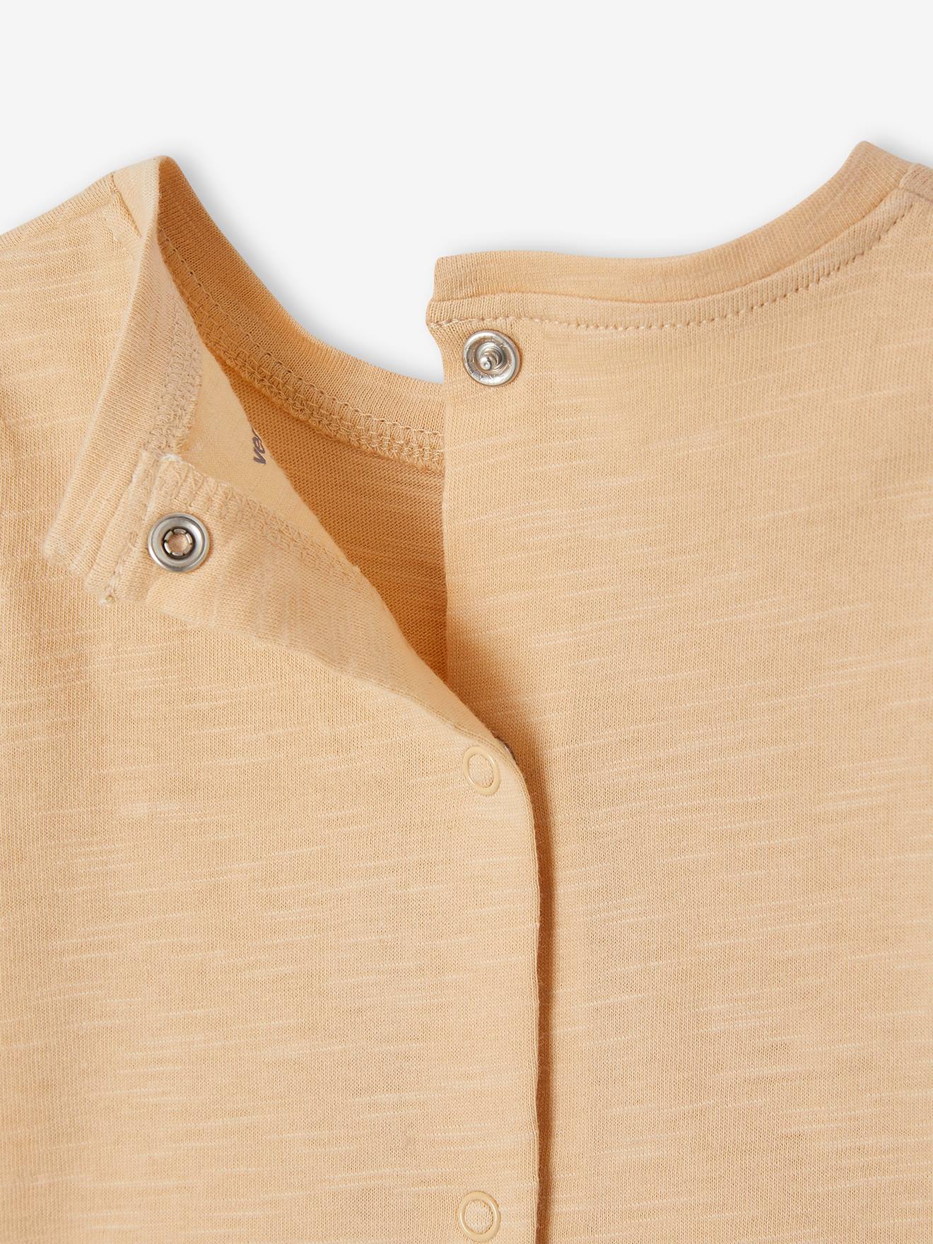 Vertbaudet 2er-Pack Baby T-Shirts aus Bio-Baumwolle - beige