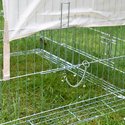 Kerbl Freigehege 4-Eck mit Ausbruchsperre und Gitterdach, groß