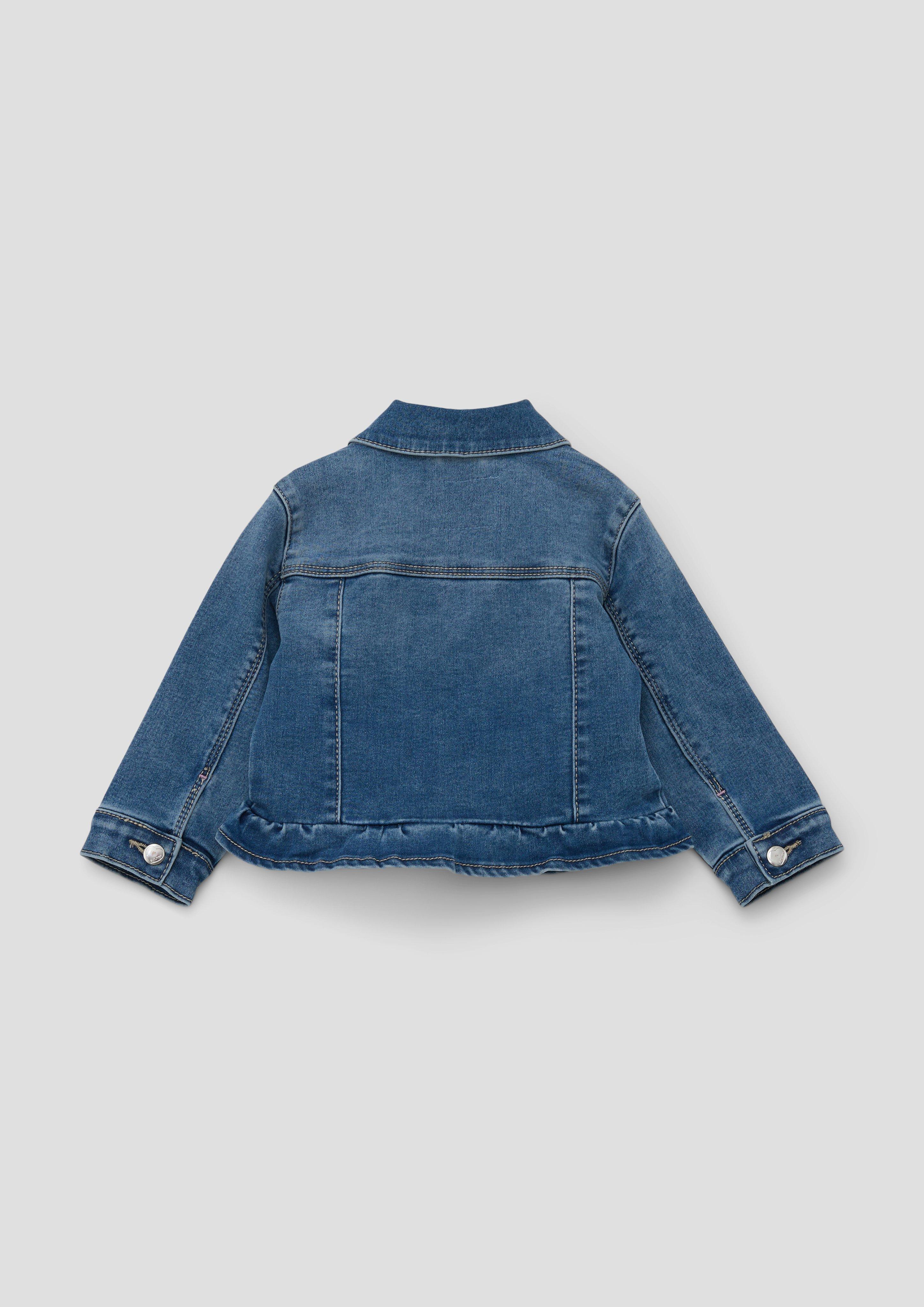 Jeansjacke mit Chiffonblume  2142574-54Z4