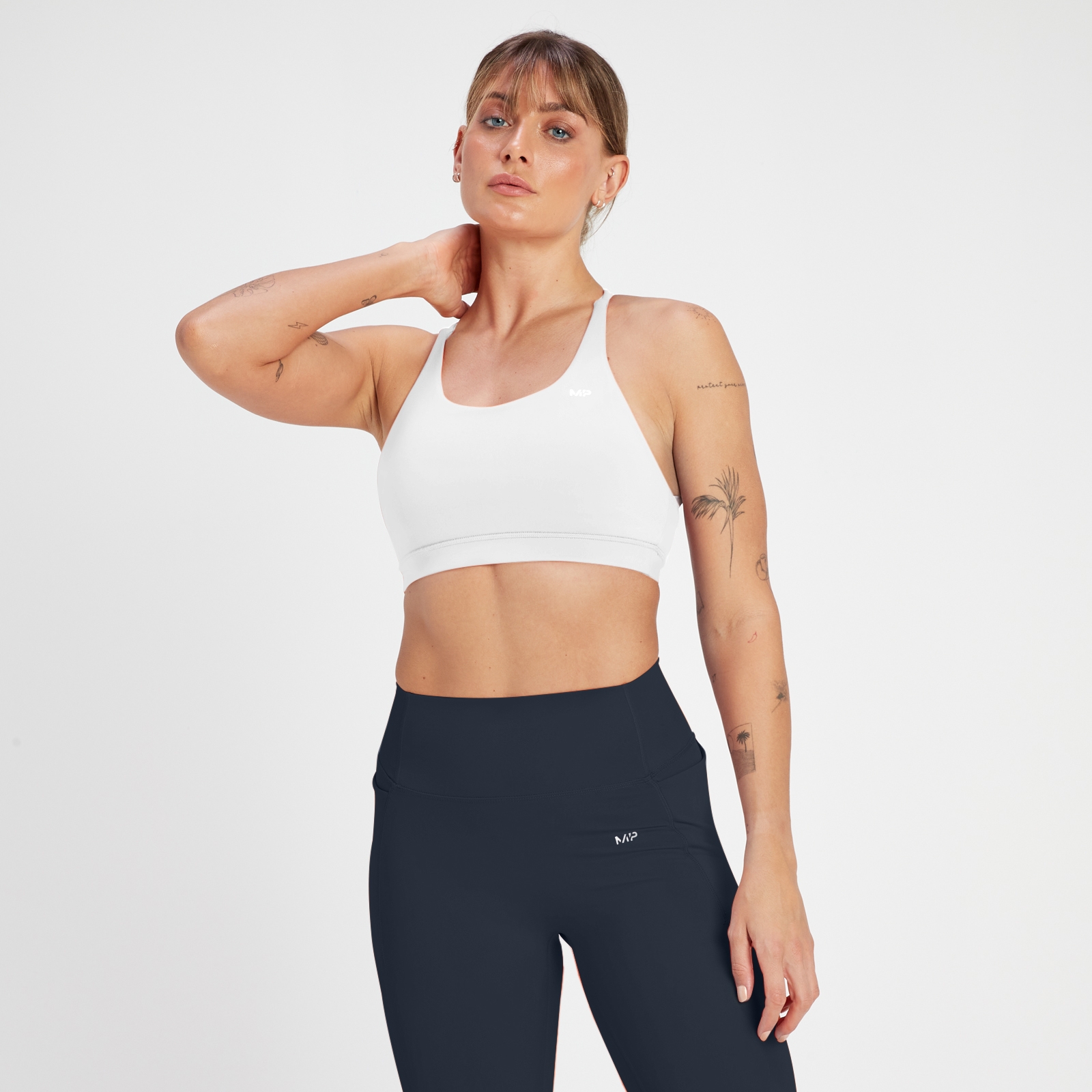 Brassière de sport à bretelles MP Adapt pour femmes - Blanc