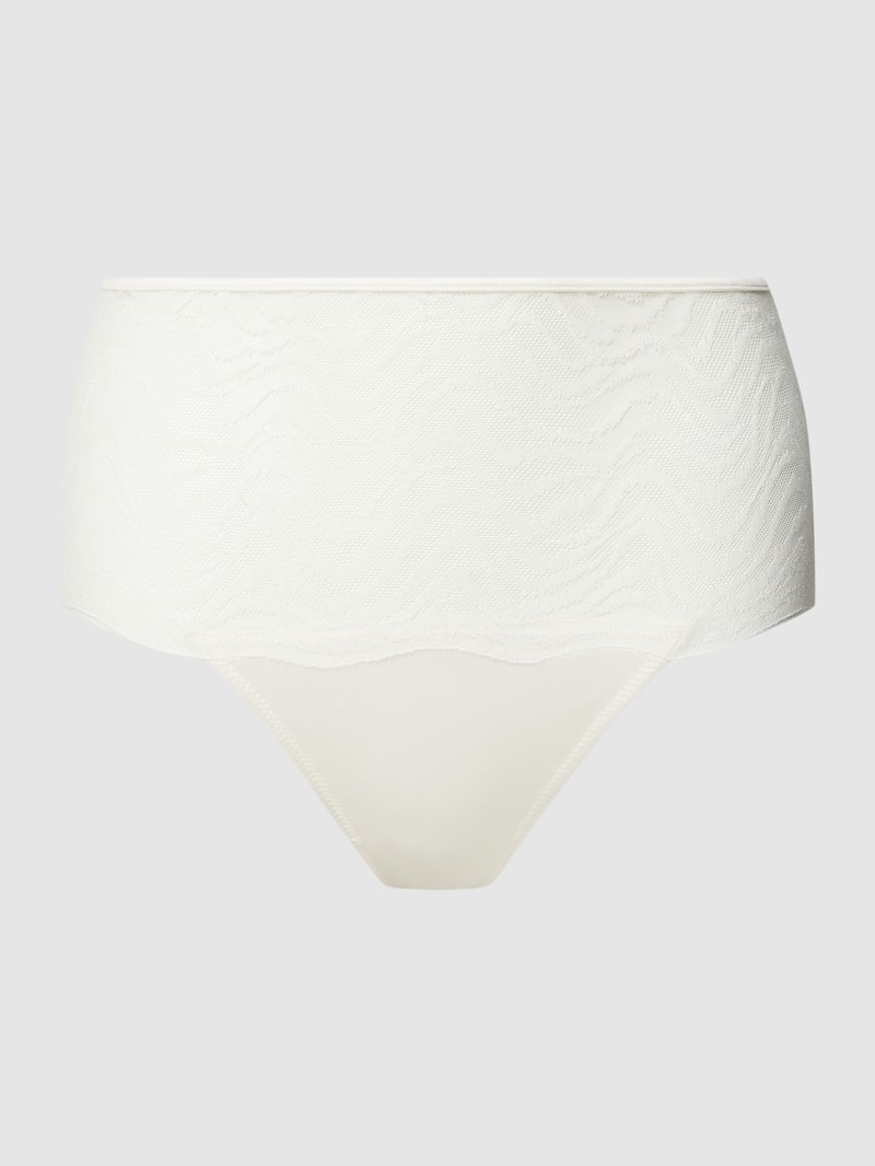 String mit Spitzenbesatz in offwhite