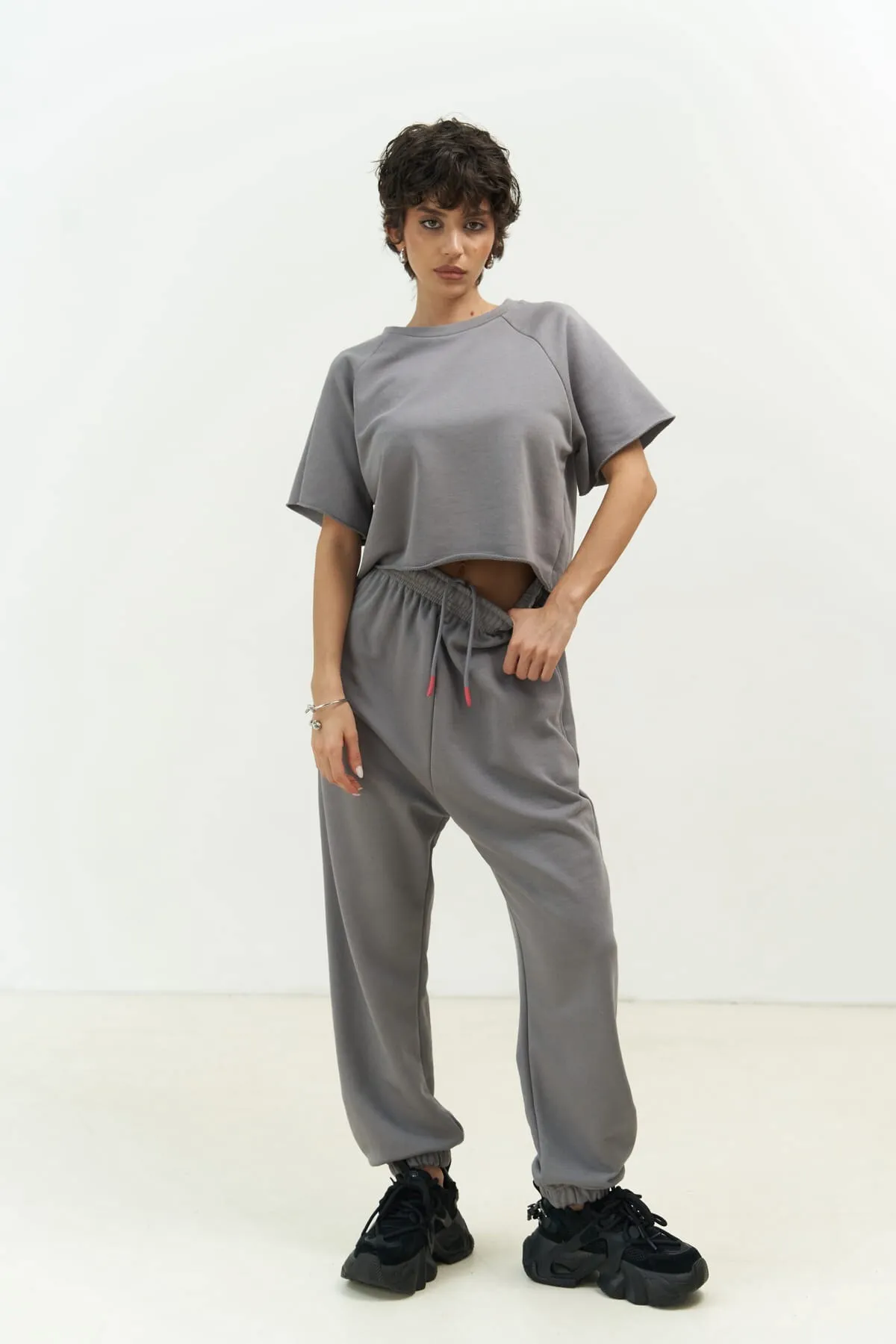 MAİ COLLECTİON  Vero Smoke Crop-Trainingsanzug-Set