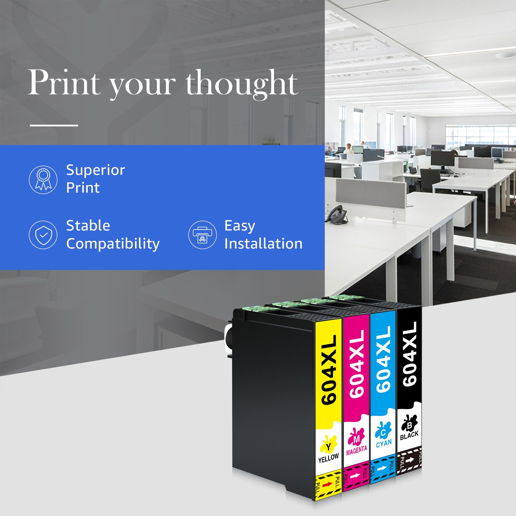 STAROVER für EPSON 604 Druckerpatronen Multipack Tintenpatrone (XP-4200 XP-4205 XP-2200 XP-2205 XP-3200 XP-3205, WorkForce WF-2910DWF WF-2930DWF WF-2935DWF WF-2950DWF)