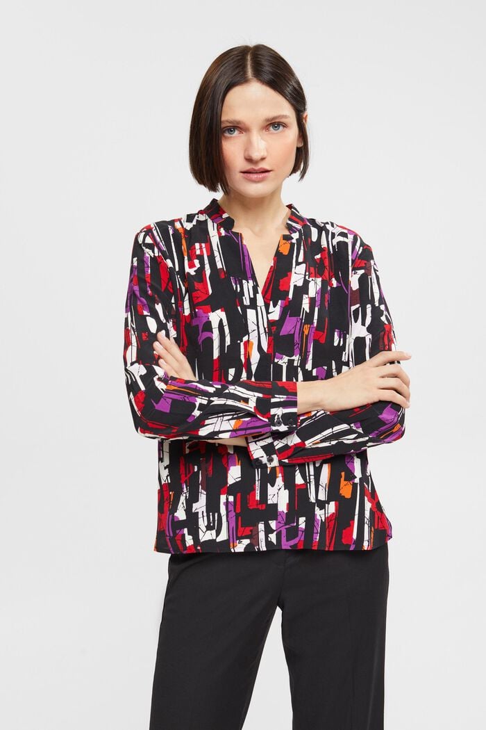 Bluse mit Muster, LENZING™ ECOVERO™