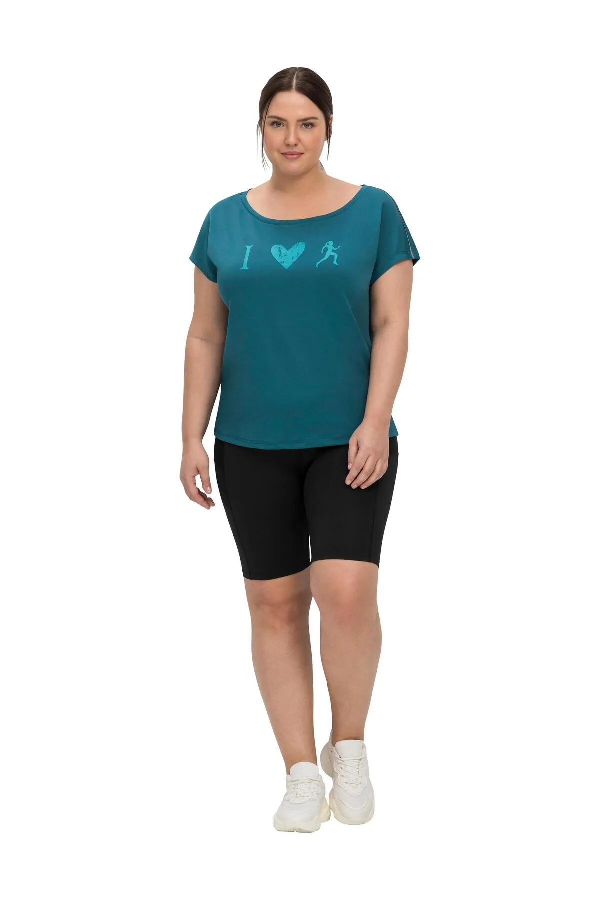 Sheego  Kurze Sporthose - Schwarz - Mittlerer Bund