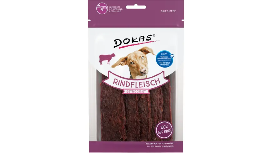 Dokas Hunde Snack Rindfleisch getrocknet 70 g