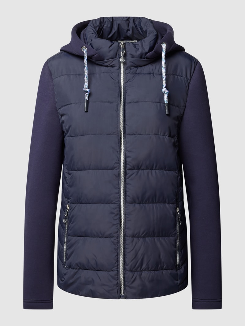 Jacke mit seitlichen Eingrifftaschen in dunkelblau