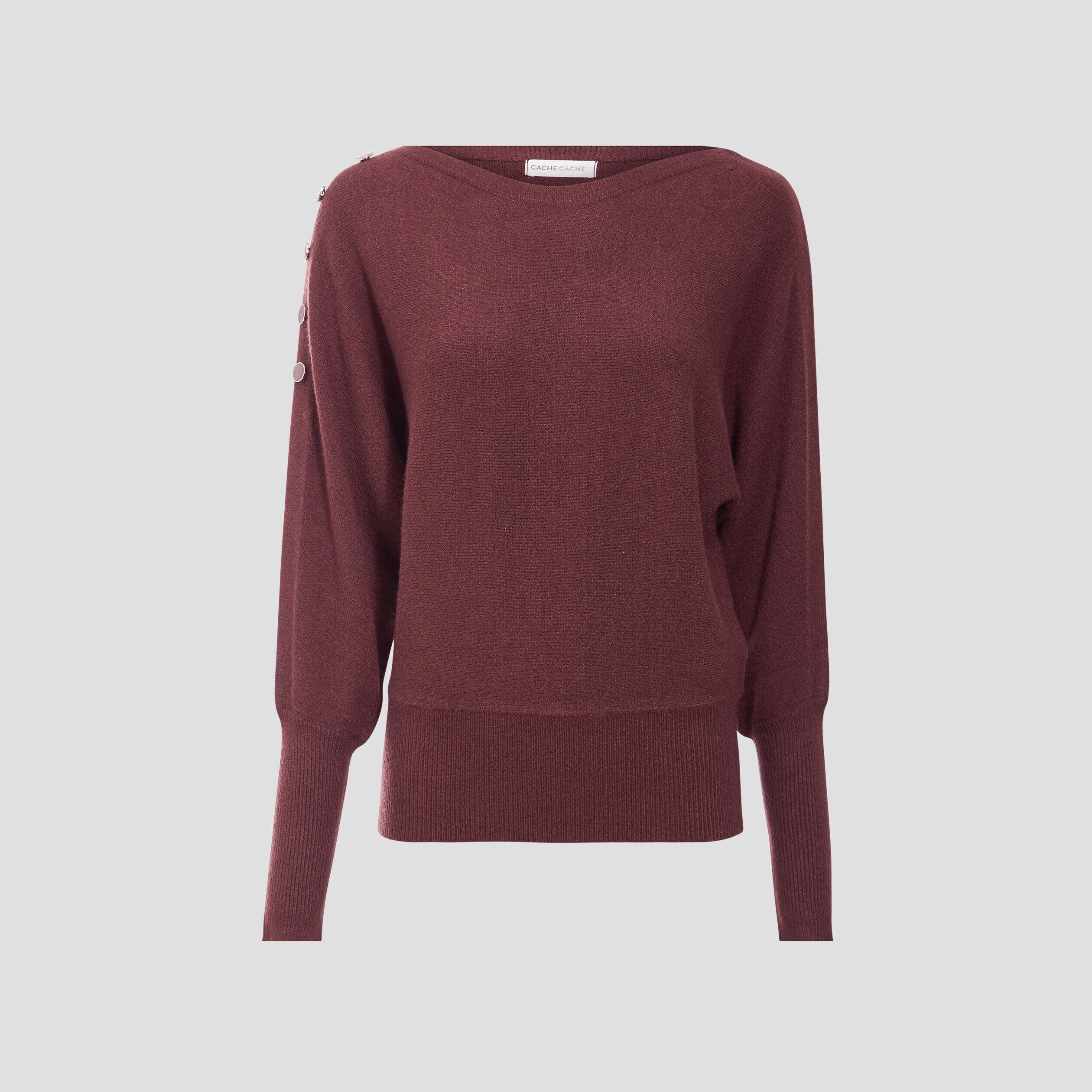 Pull manches longues marron femme | Cache Cache