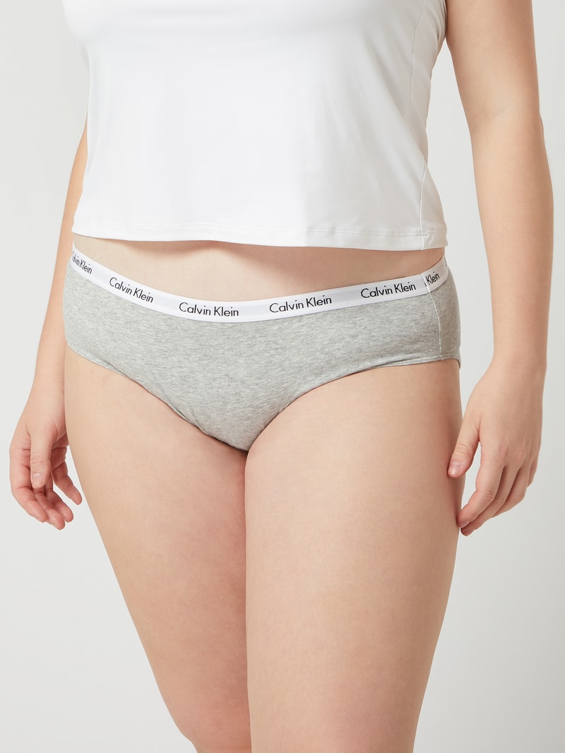 PLUS SIZE String mit Stretch-Anteil in mittelgrau meliert