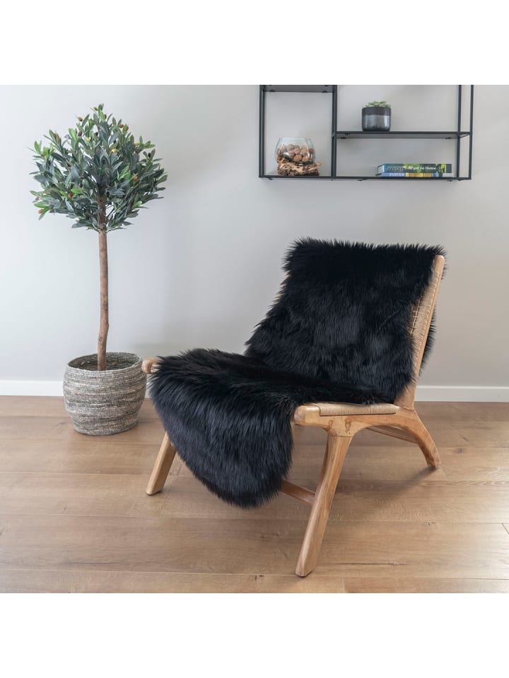 ebuy24 Lammfell Laila Schwarz 60 x 180 cm günstig kaufen onesize